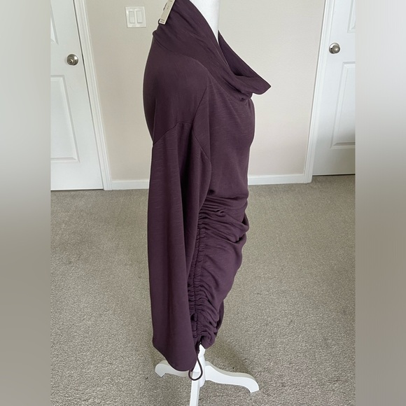NWT Anthropologie Daily Practice Purple Sweater Dress with Ruched Sides Size Med - Picture 6 of 9